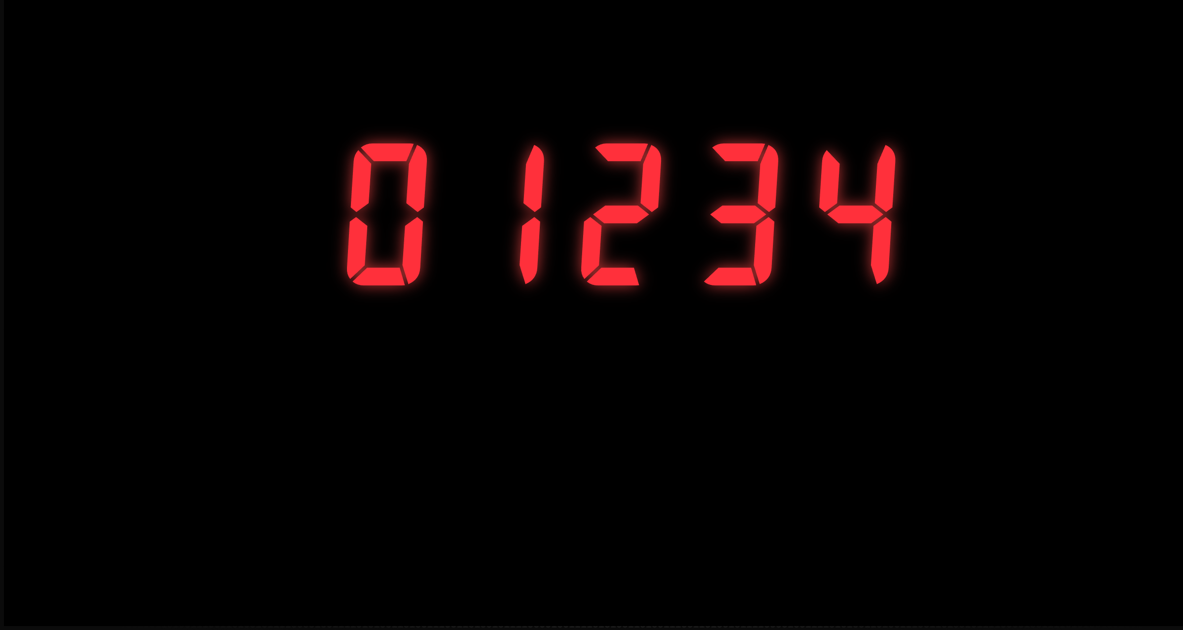 incr LED display showing a counter
